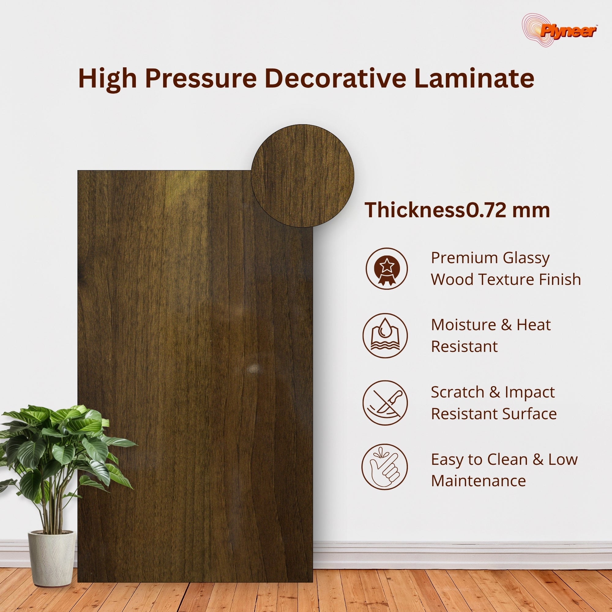 Plyneers Wood Laminate 2650 HG TYROL WALNUT