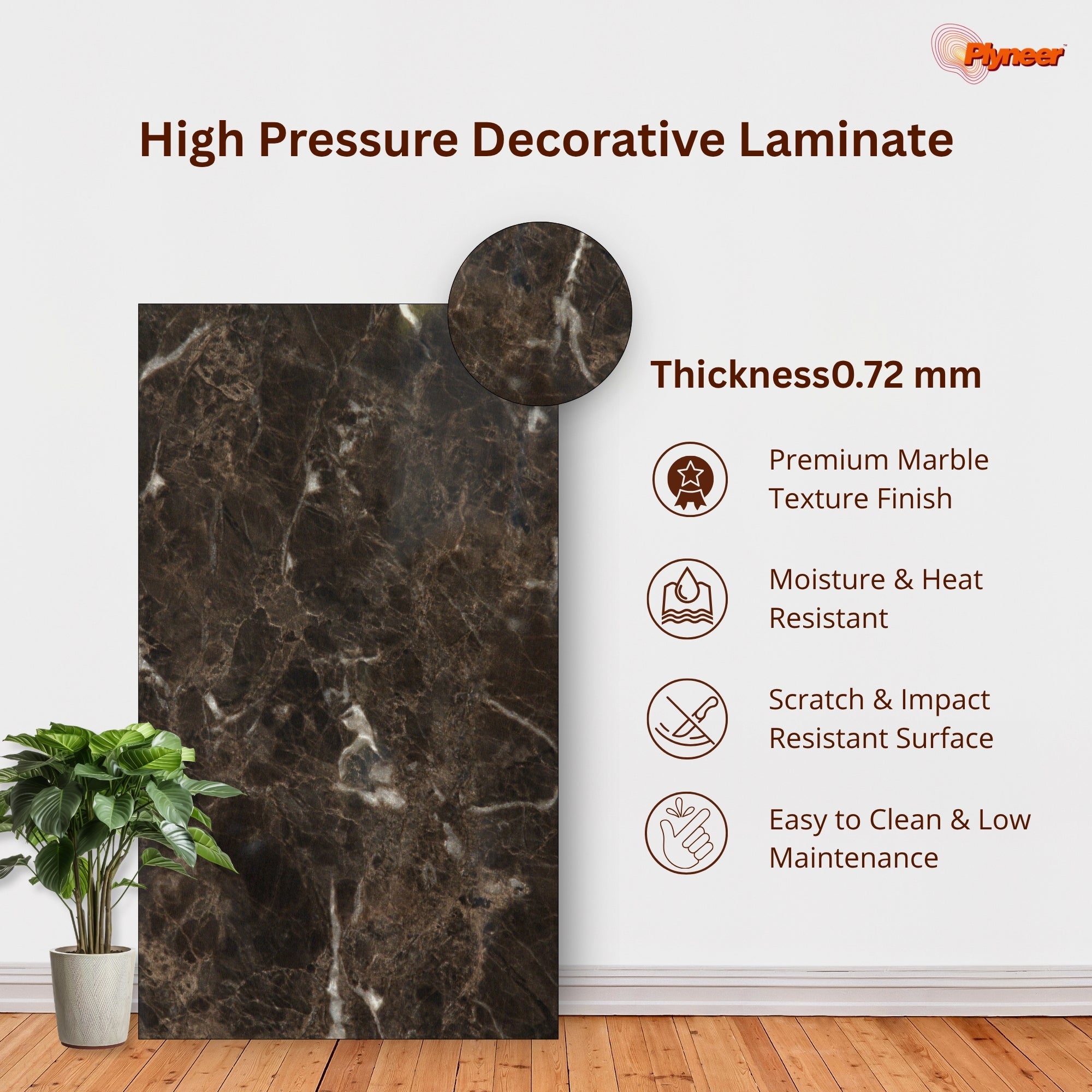 Plyneers Marble Laminate 2648 HG SAGRADA MARBLE DARK
