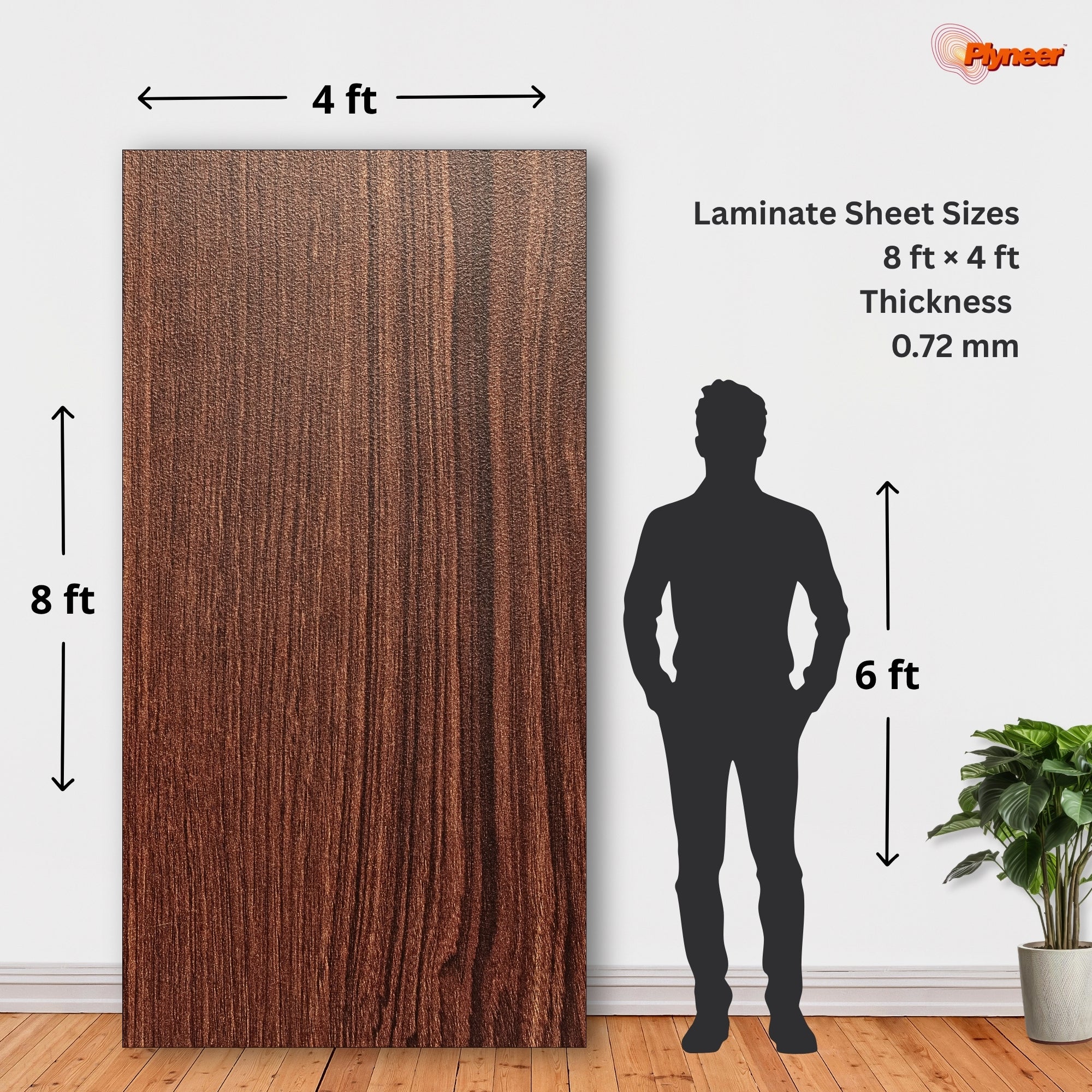 Plyneers Wood Laminate 2616 SF/MF BROWN RAFI WOOD