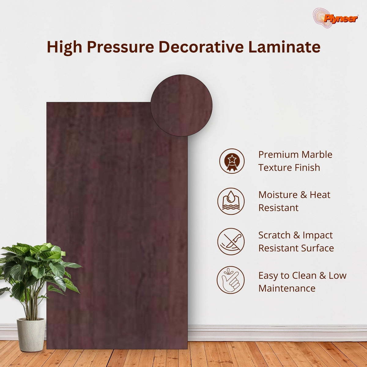 Plyneer Wood Laminate 5141 SF Hentic Walnut – Elegant Deep Walnut Brown Look