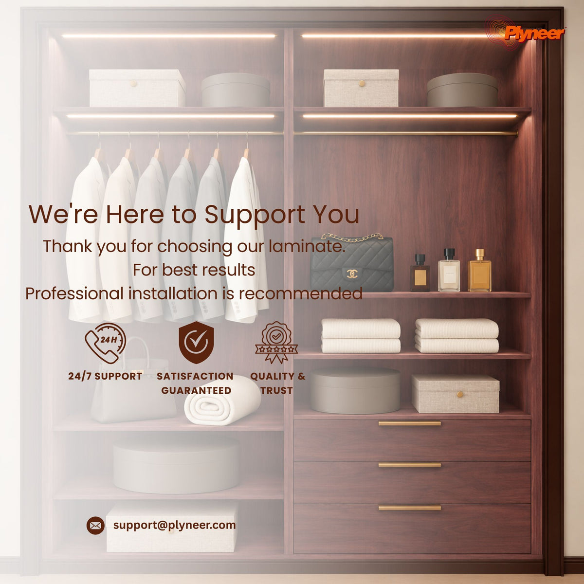 Plyneer Wood Laminate 5141 SF Hentic Walnut – Elegant Deep Walnut Brown Look