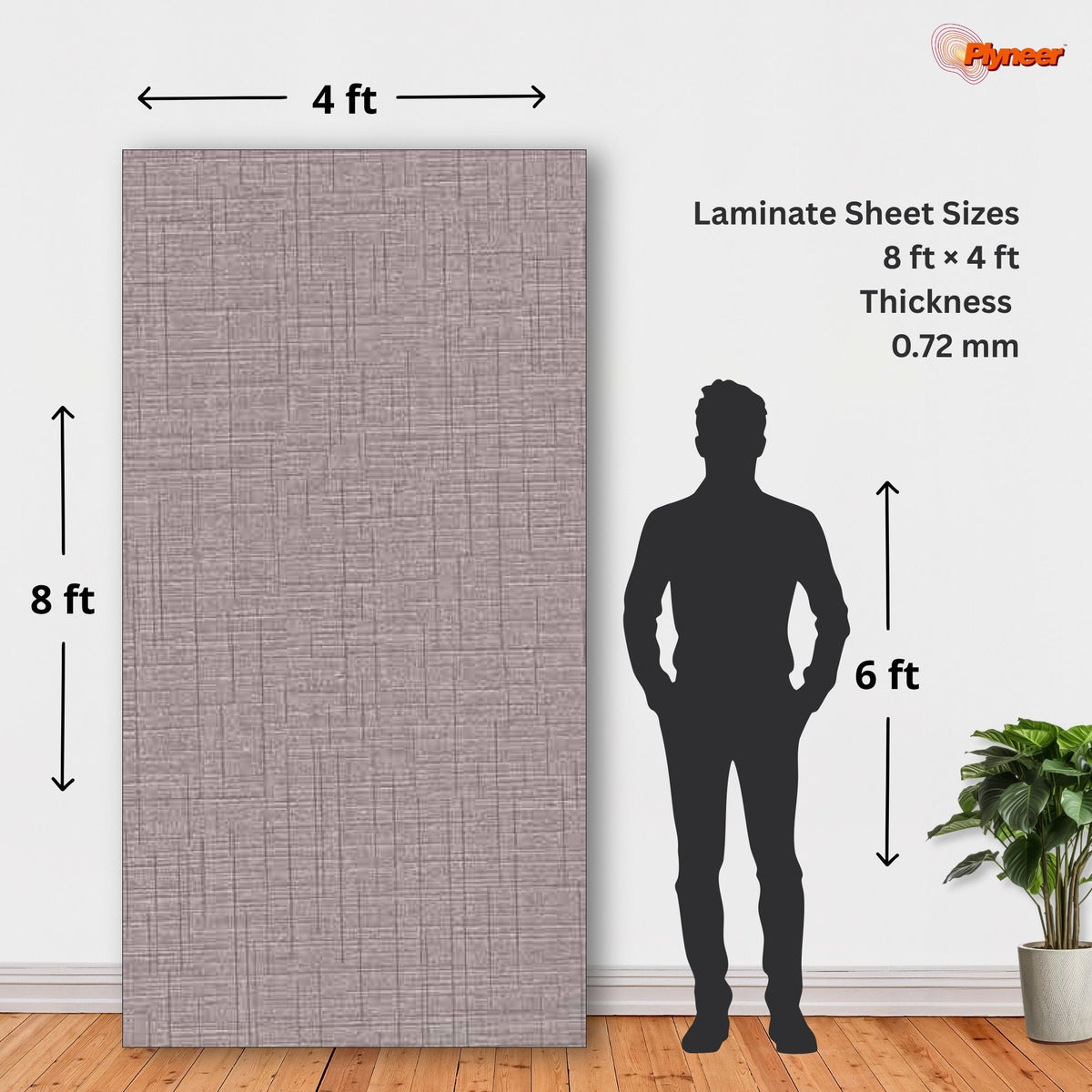 Plyneer Fabric Laminate 5101 SF Brown Cambric – Elegant Woven Fabric Look