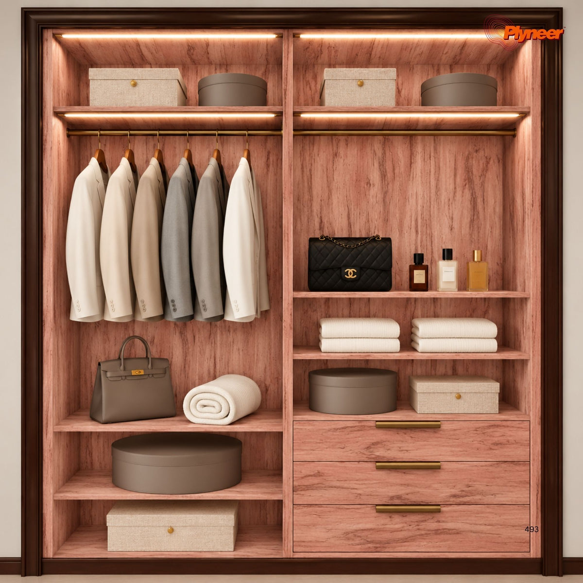Plyneer Wood Laminate 5138 SF Elm Timber – Elegant Warm Brown Wood Grain Look