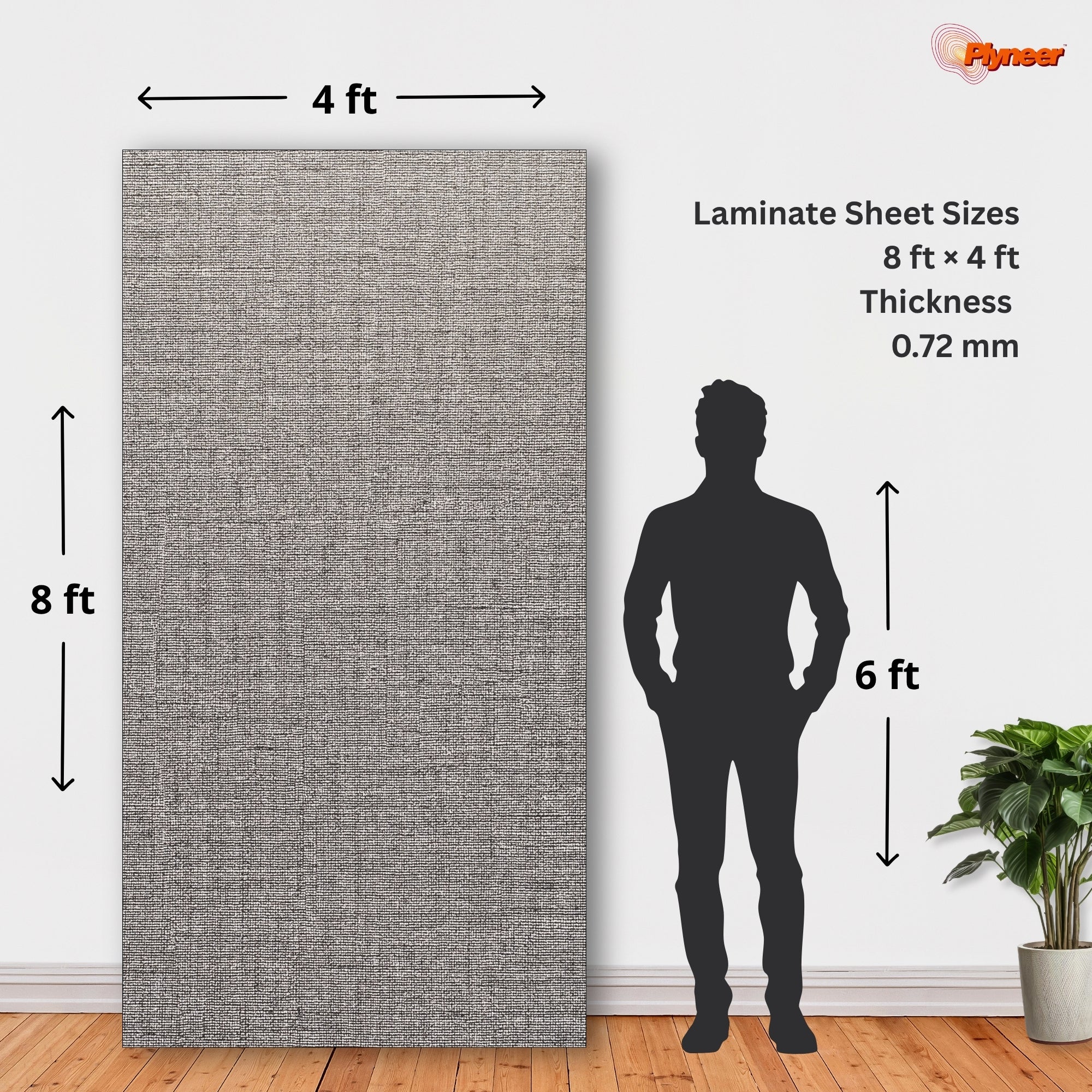Plyneer Fabric Laminate 2634 SF Linen Fabric Dark