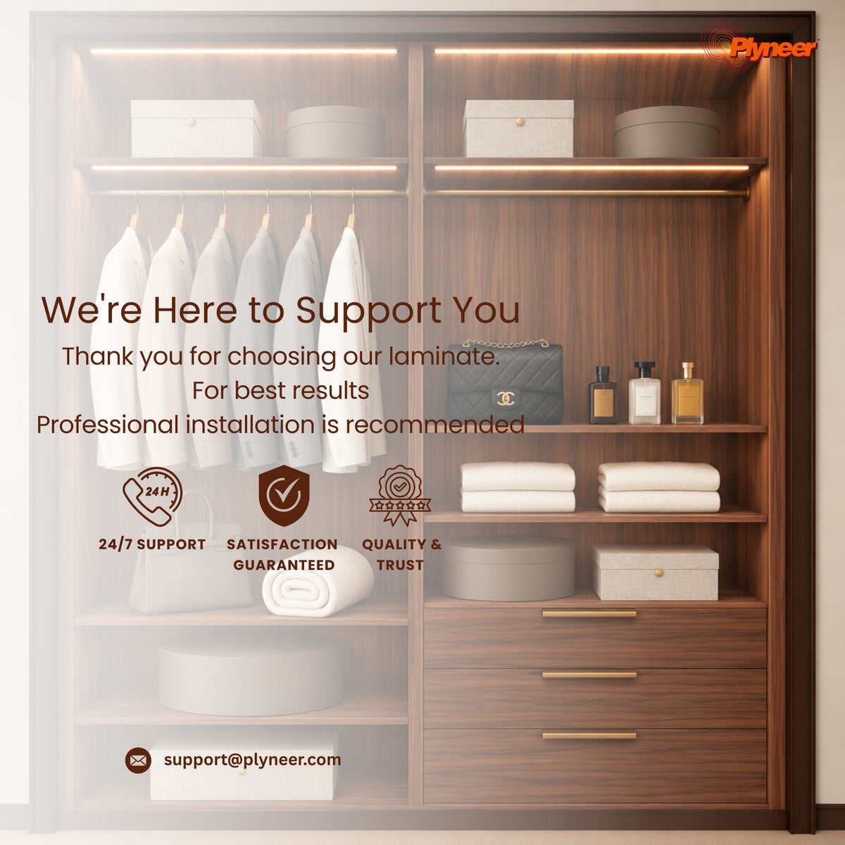 Plyneer Wood Laminate 5148 SF Pale Brown Oak – Elegant Warm Brown Wood Grain Look