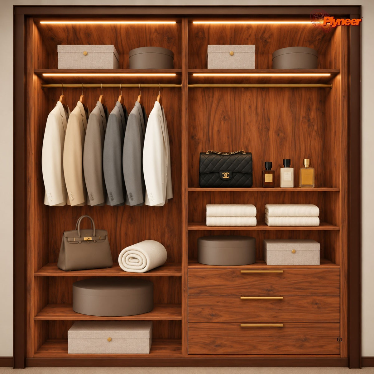 Plyneer Wood Laminate 5146 SF Denver Walnut – Elegant Warm Walnut Wood Grain Look