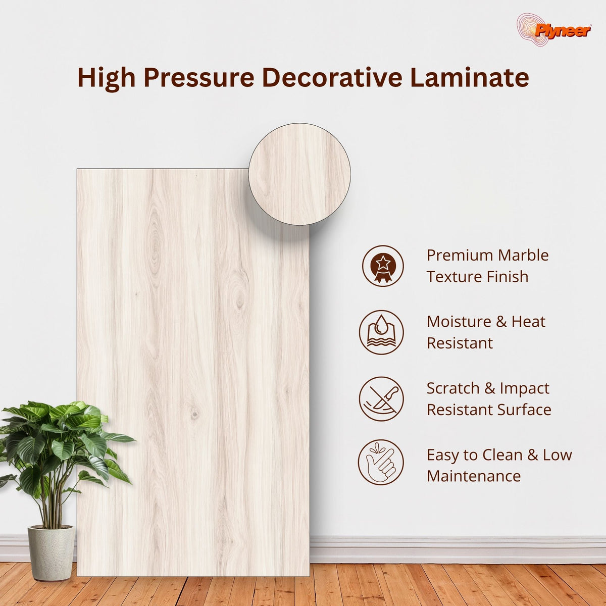 Plyneer Wood Laminate 5149 SF Nutwood White – Elegant Ivory Wood Grain Look