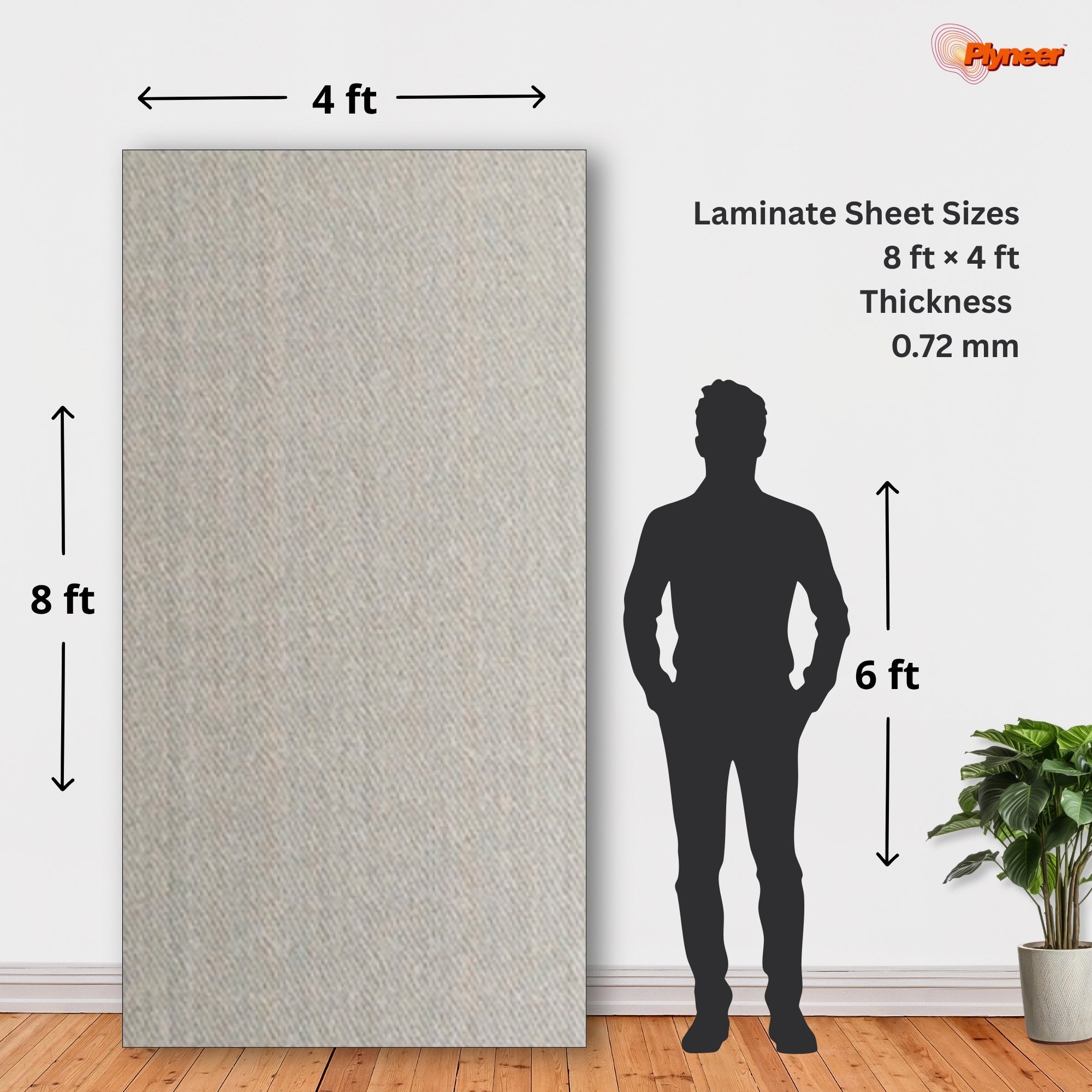 Plyneer Fabric Laminate 5133 SF Silver Frost – Sleek & Durable Finish