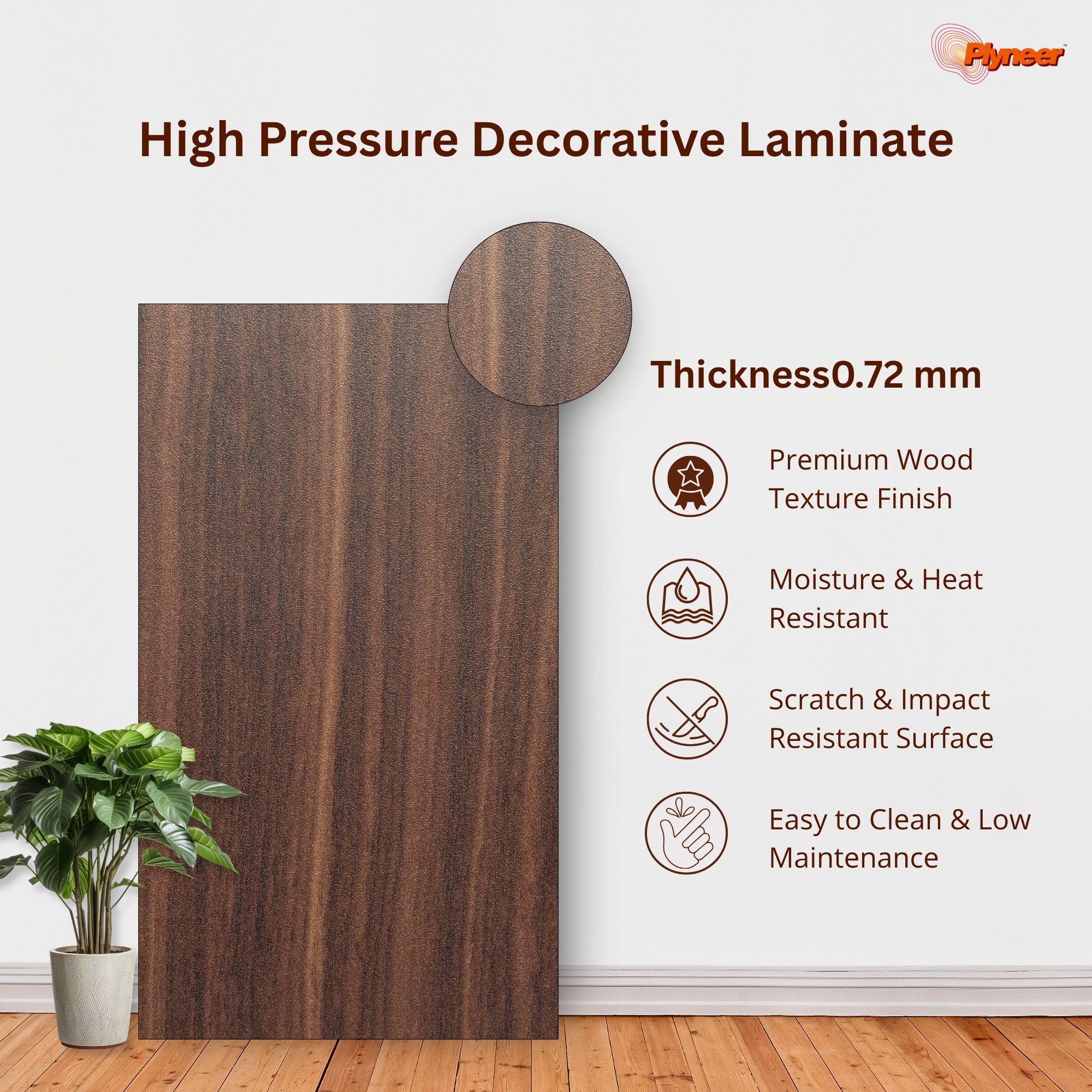 Plyneers Wood Laminate 2620 SF/MF WALNUT