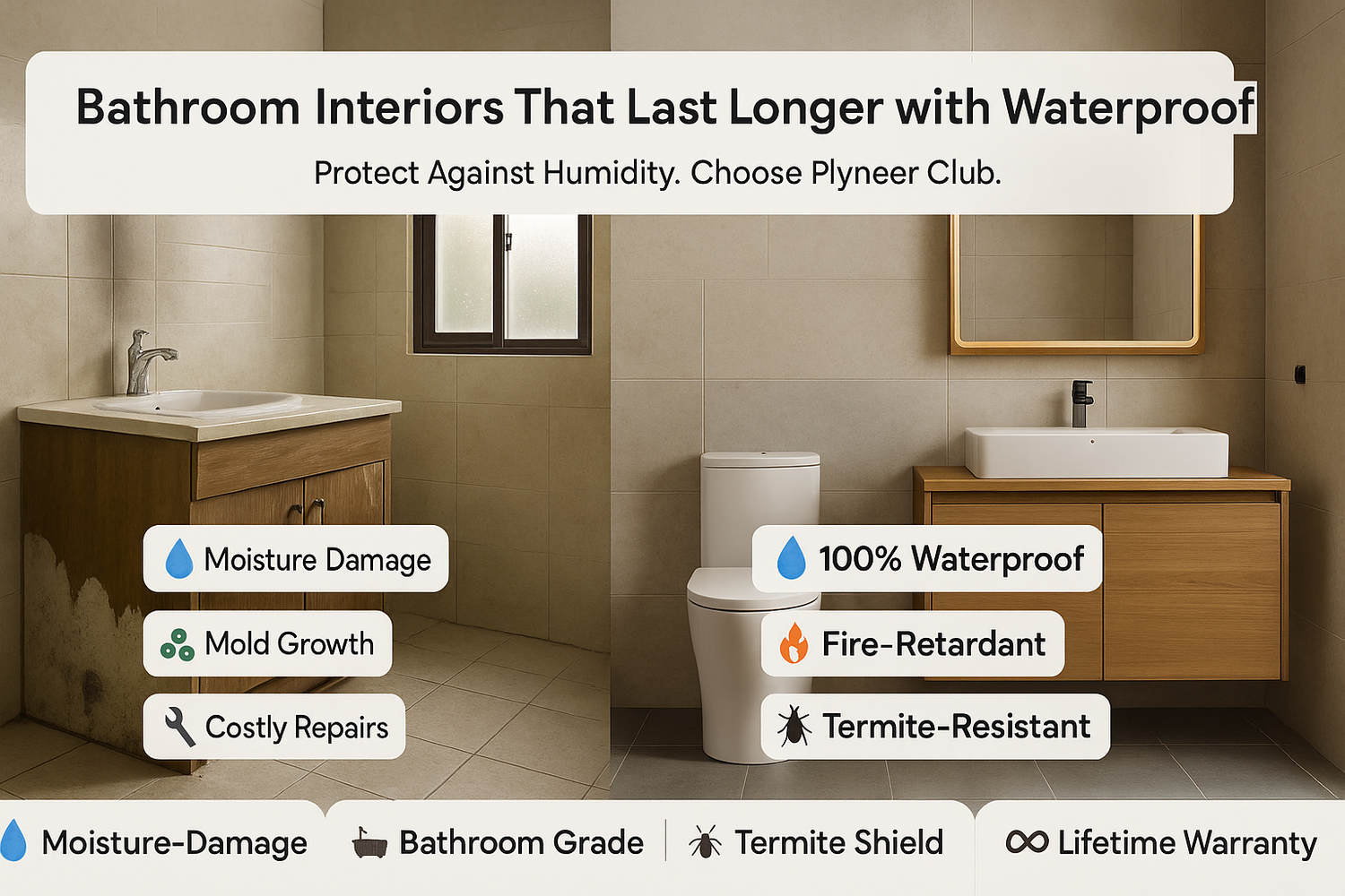 Bathroom Interiors That Last Longer with Waterproof Ply