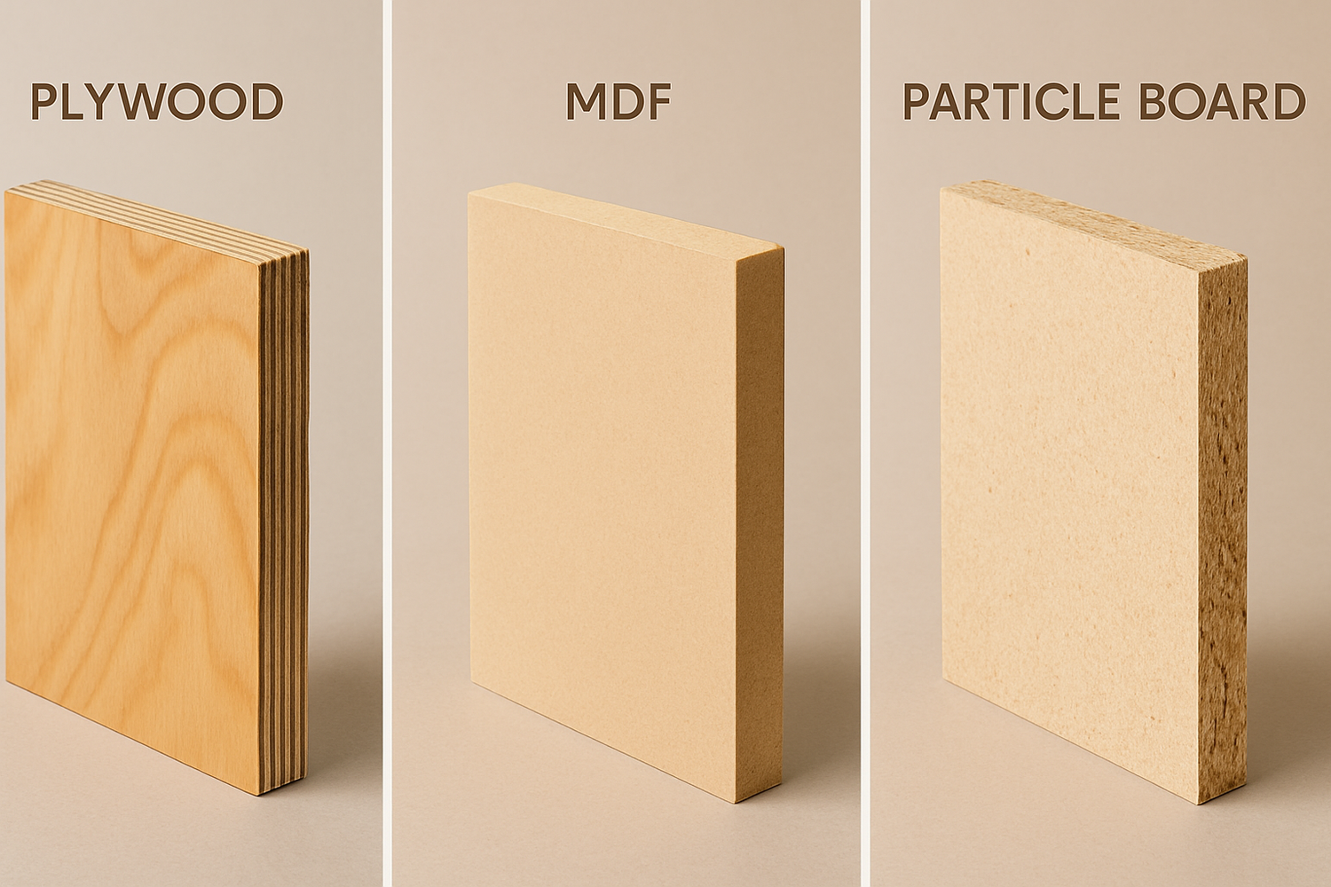 Plywood vs MDF vs Particle Board: A Cost-to-Performance Comparison