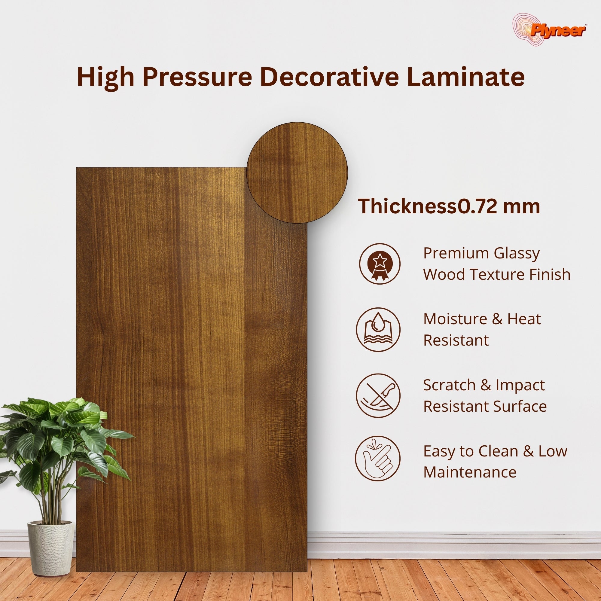 Plyneer Wood Laminate 2649 HG Pine Walnut – Premium Walnut & Pine Finish