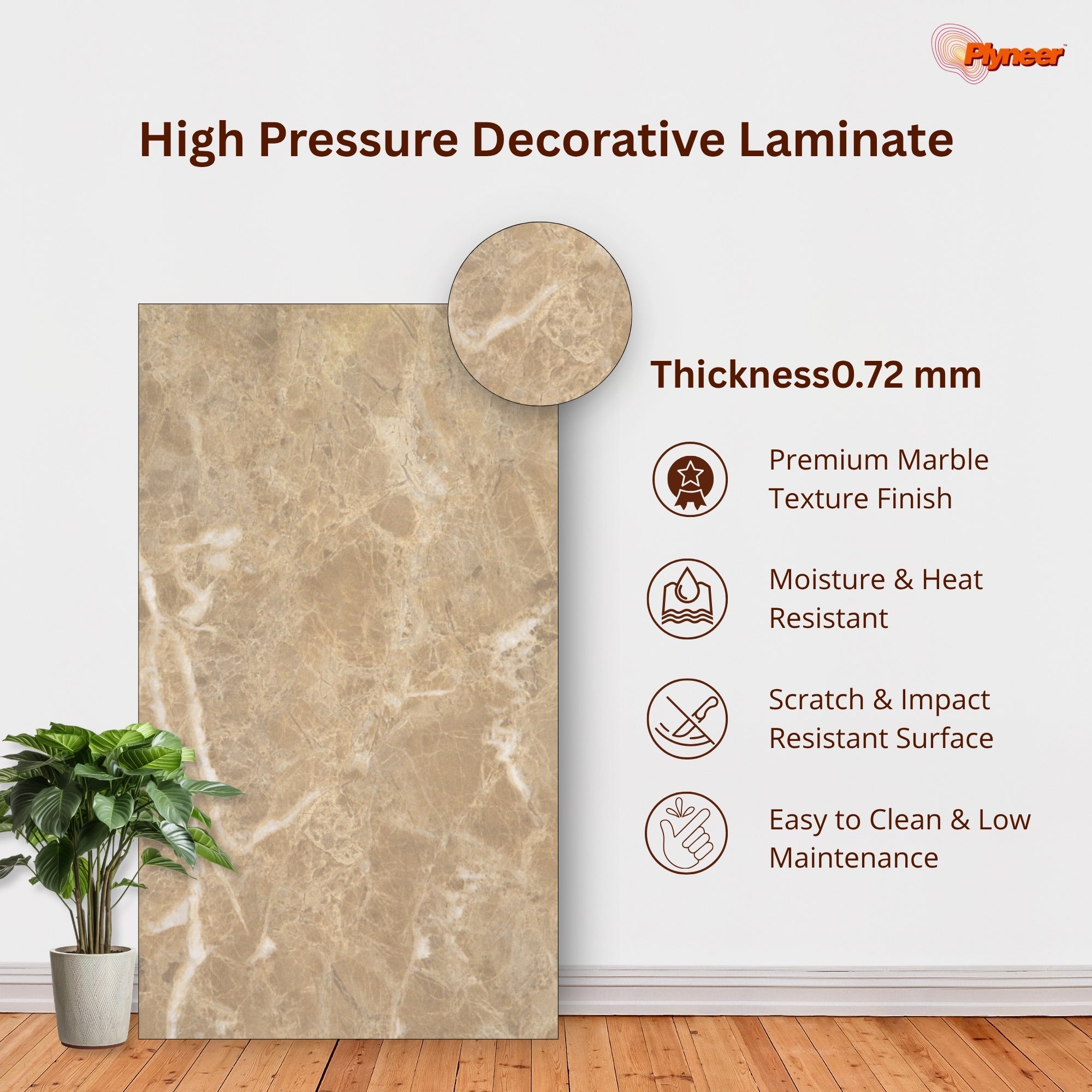 Plyneers Marble Laminate 2647 HG SAGRADA MARBLE