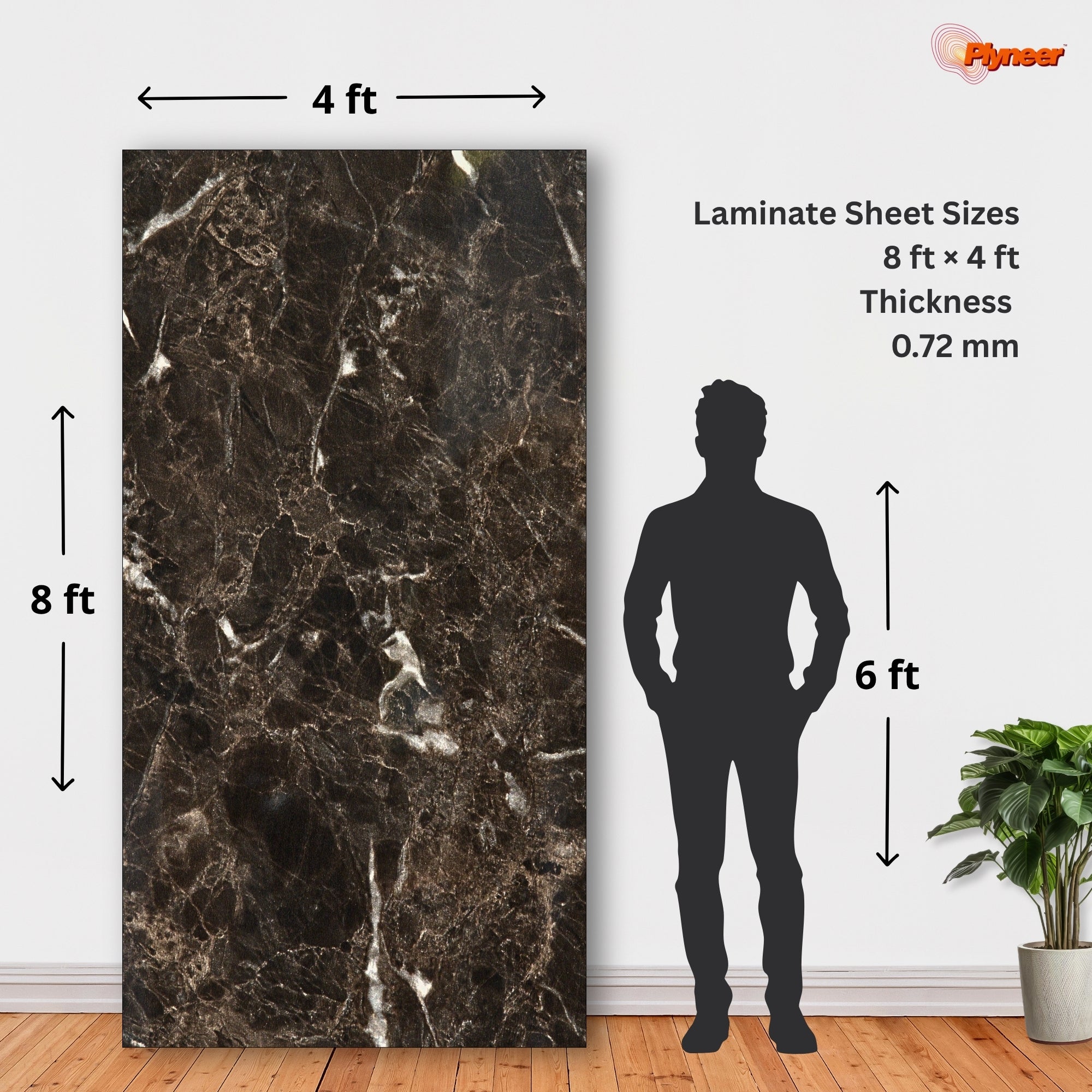 Plyneers Marble Laminate 2648 HG SAGRADA MARBLE DARK