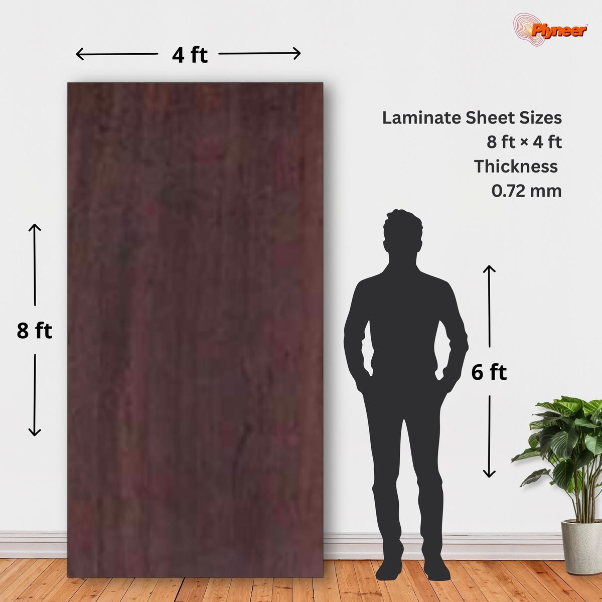Plyneer Wood Laminate 5141 SF Hentic Walnut – Elegant Deep Walnut Brown Look