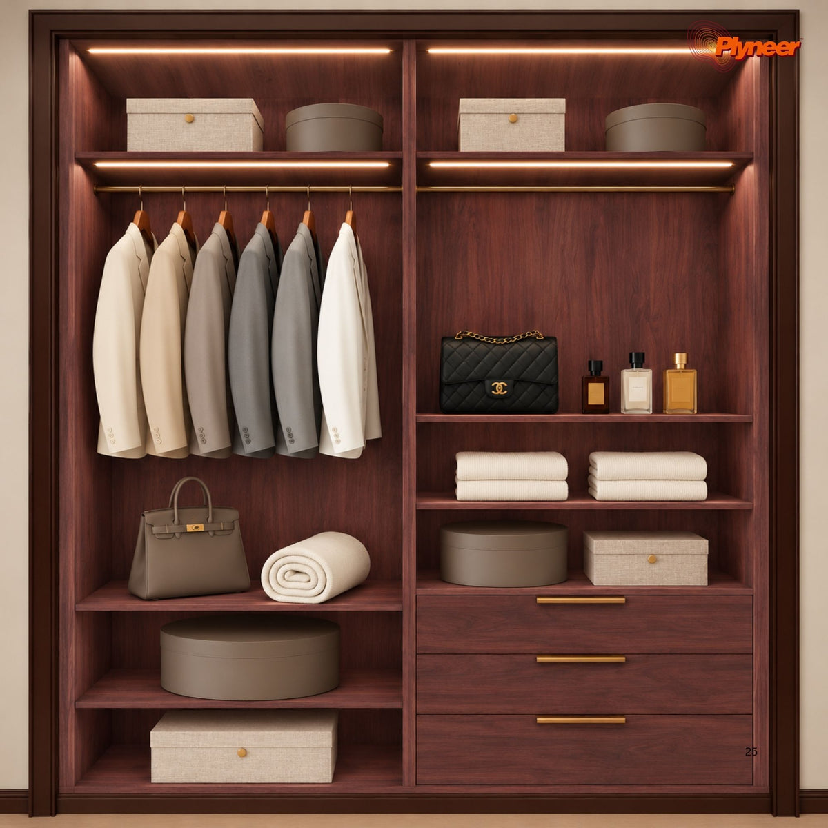 Plyneer Wood Laminate 5141 SF Hentic Walnut – Elegant Deep Walnut Brown Look