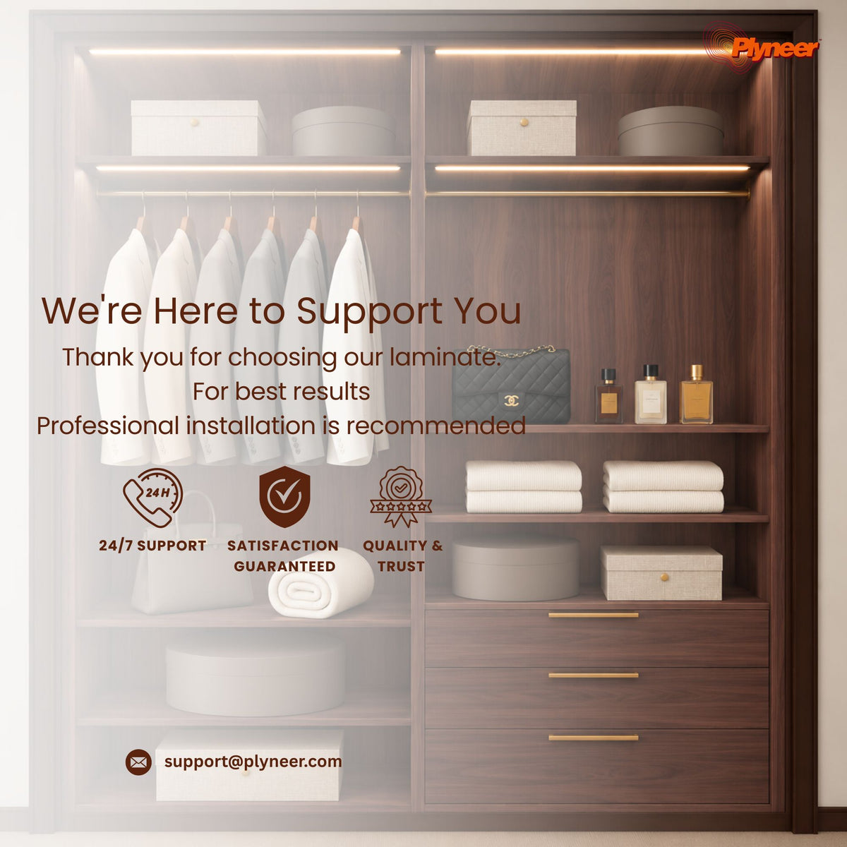 Plyneer Wood Laminate 5150 SF Meso Oak – Elegant Deep Brown Wood Grain Look
