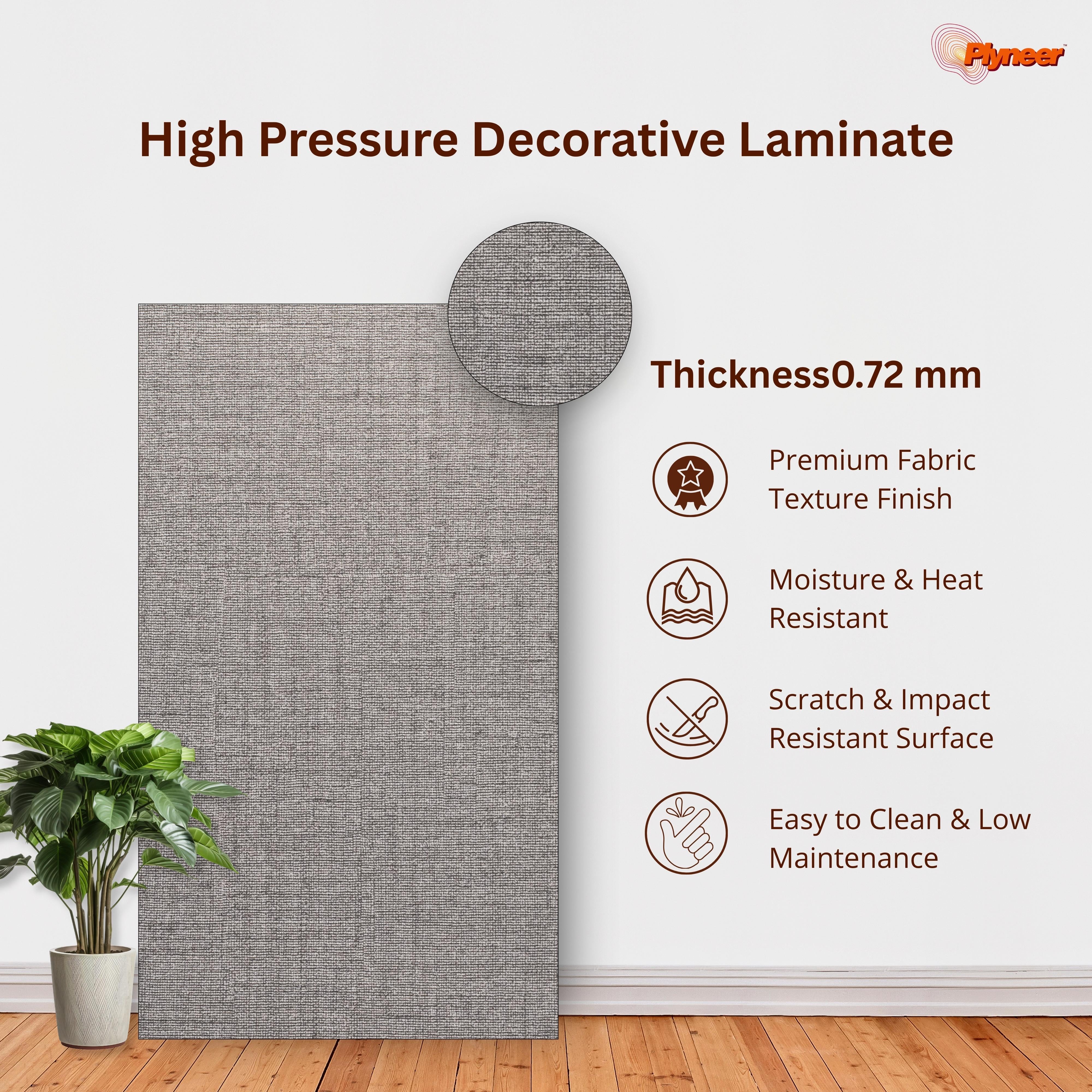 Plyneer Fabric Laminate 2634 SF Linen Fabric Dark