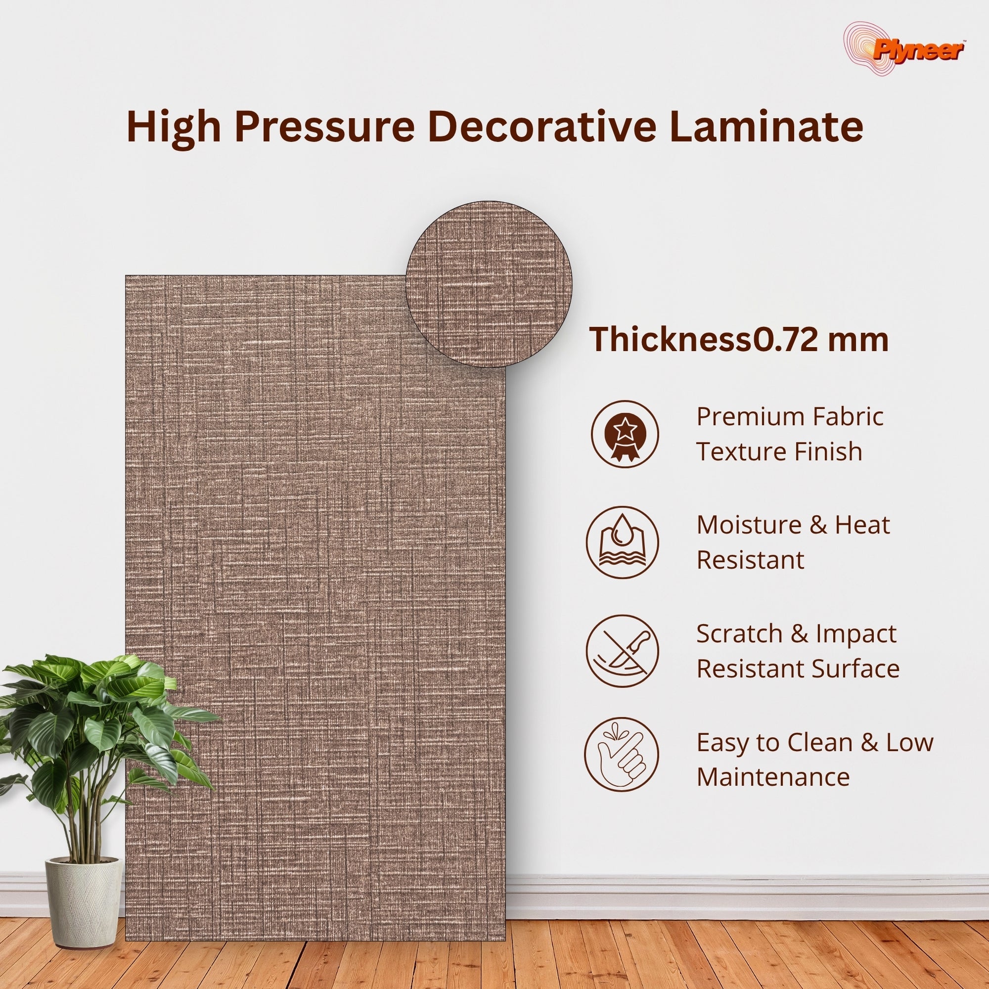 Plyneer Fabric Laminate 2623 SF Ramie Fabric Dark