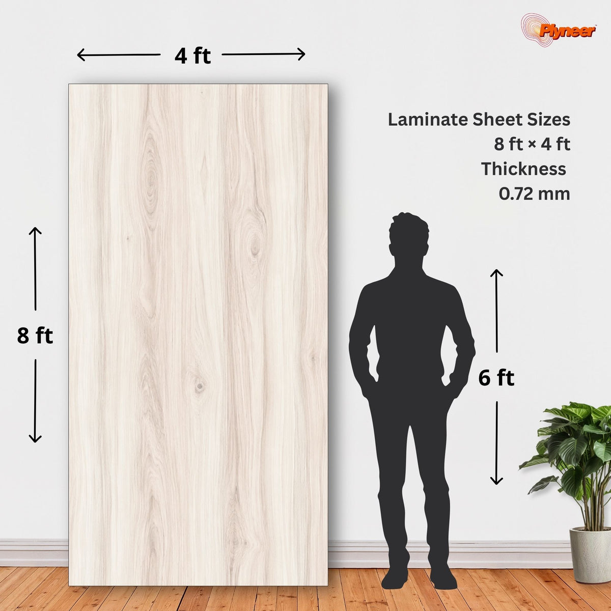 Plyneer Wood Laminate 5149 SF Nutwood White – Elegant Ivory Wood Grain Look