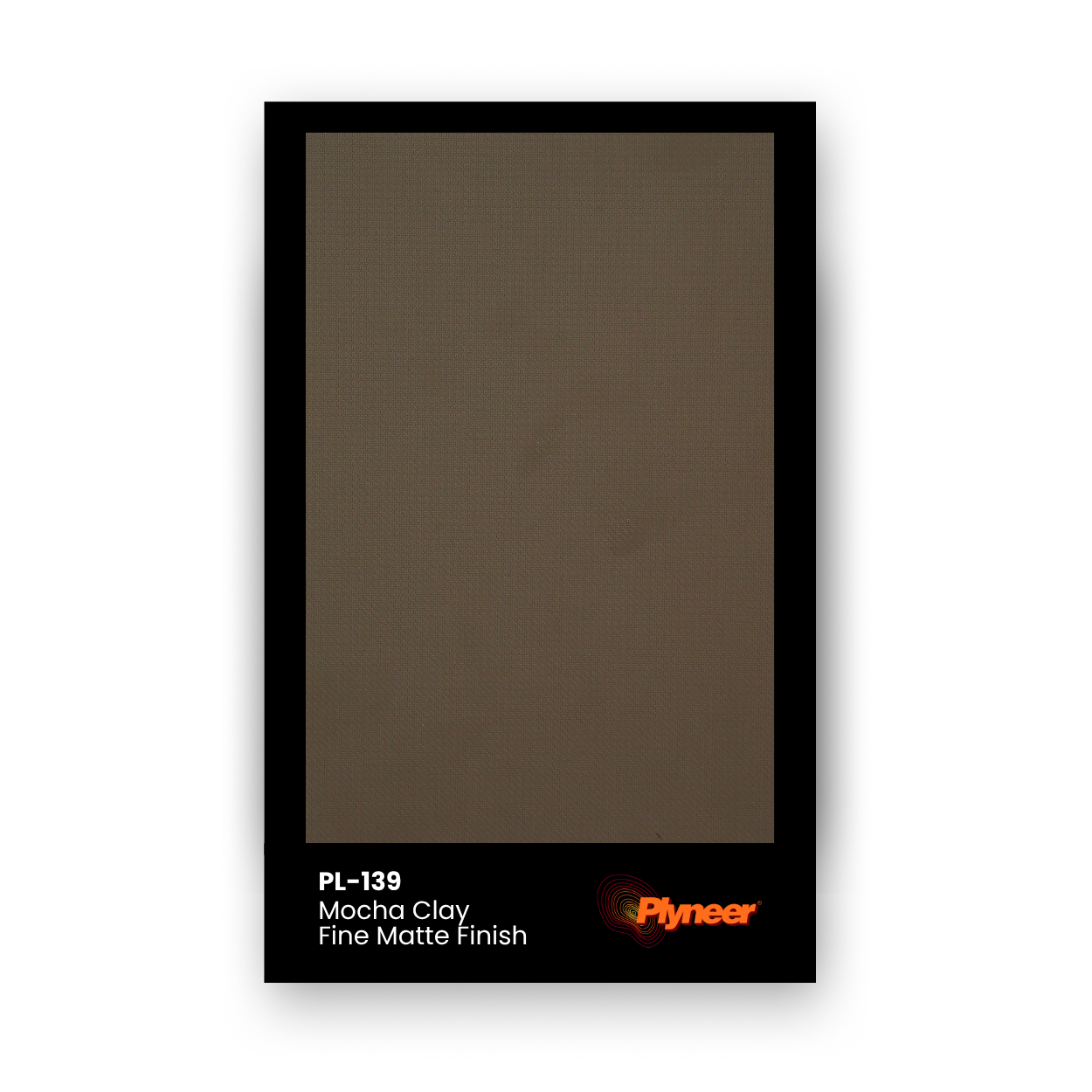 PL-139 Mocha Clay laminate with warm matte brown surface and smooth fine texture by Plyneer.