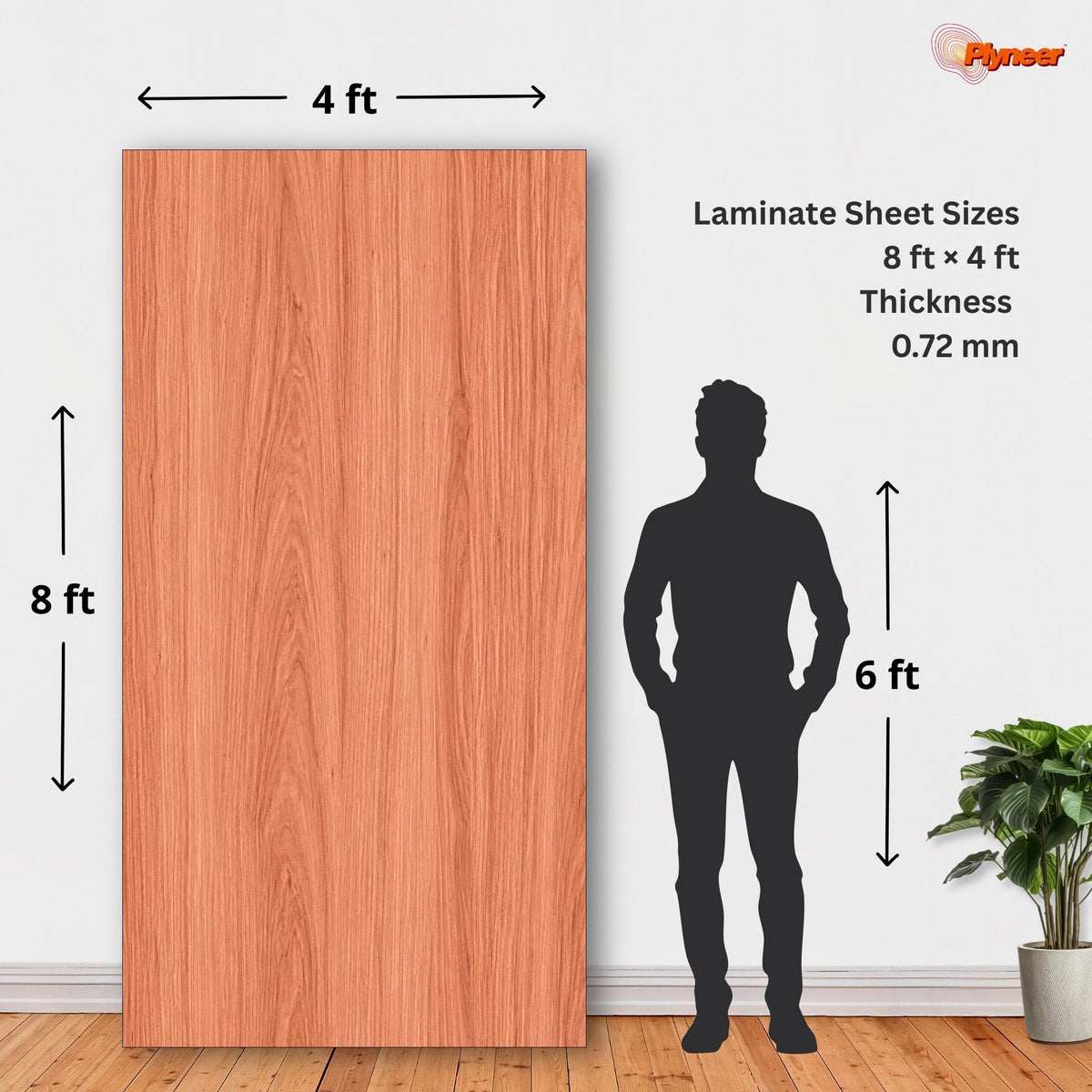 Plyneer Wood Laminate 5152 SF Brazil Timber – Elegant Warm Reddish-Brown Wood Look