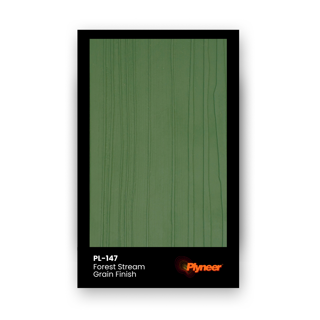 PL-147 Forest Stream laminate with deep green wood grain matte finish by Plyneer.