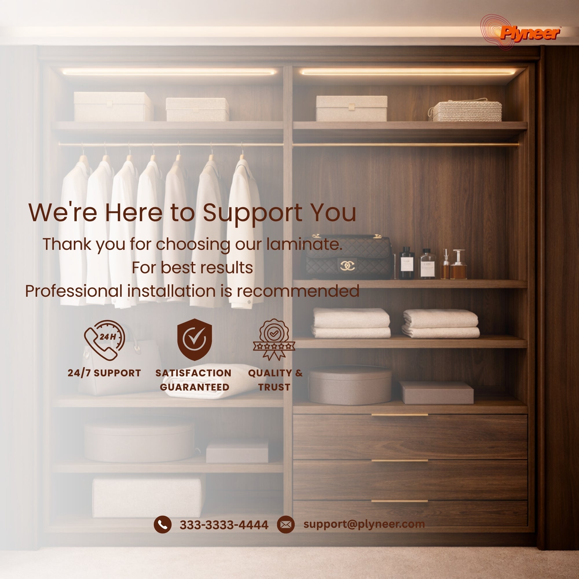 Plyneers Wood Laminate 2620 SF/MF WALNUT