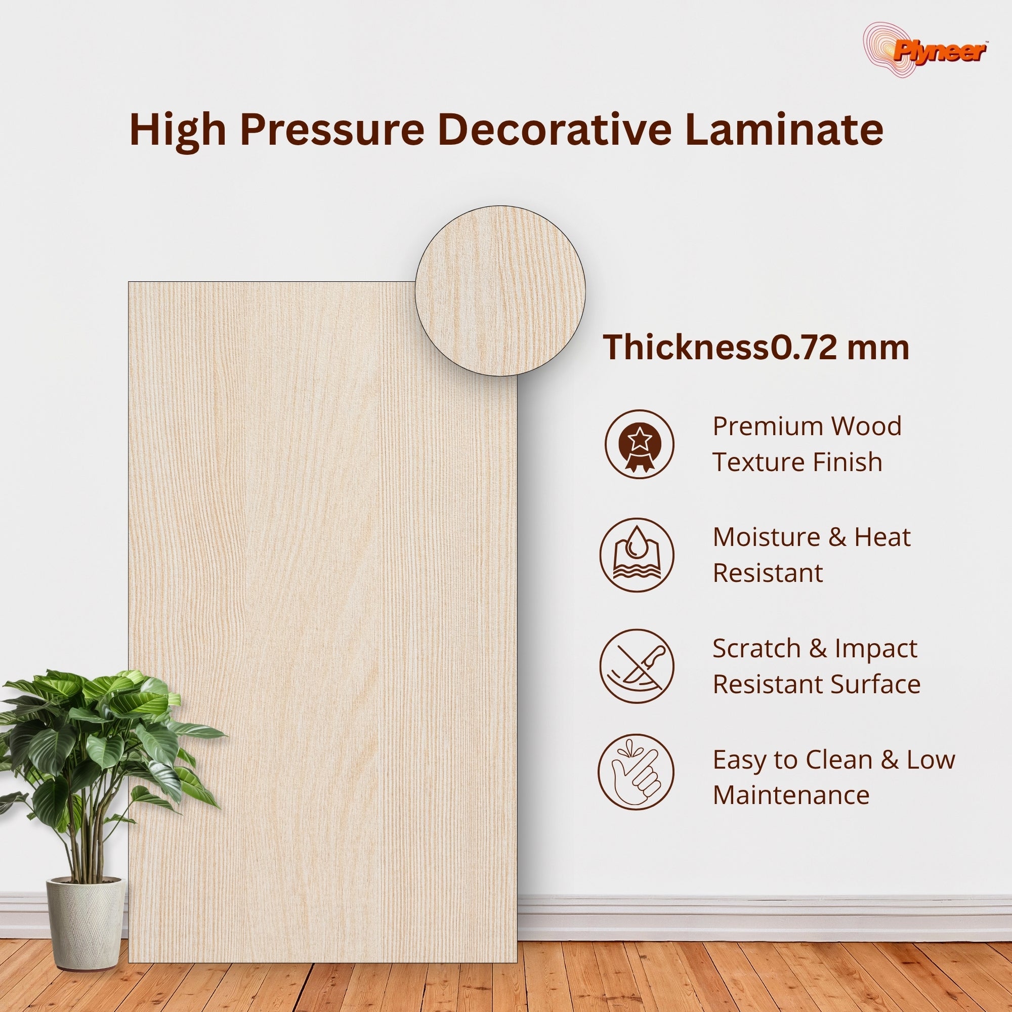 Plyneer Fabric Laminate 2708 SF Highland Pine – Natural Pine Wood Finish